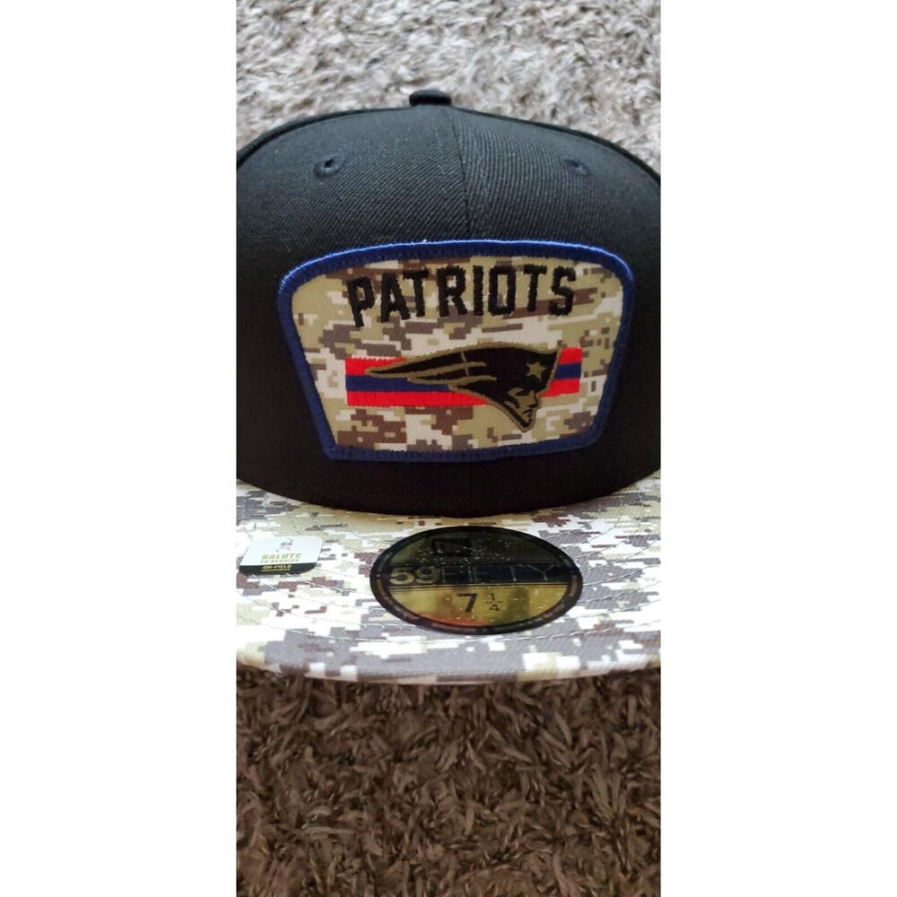 New England Patriots Hat Cap Fitted Flex 7  1/4th New Era NFL Salute to Service - Picture 3 of 11